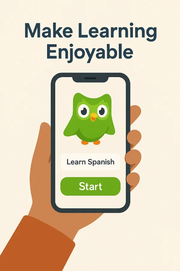 Using apps in a beginner’s guide to learning a new language.
