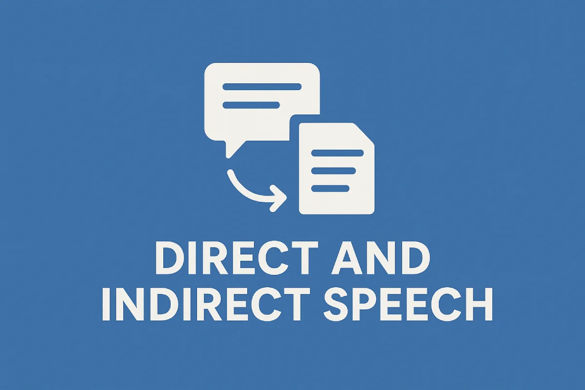 Visual representation of direct and indirect speech, part of Colscalibre's microcourses on language skills.